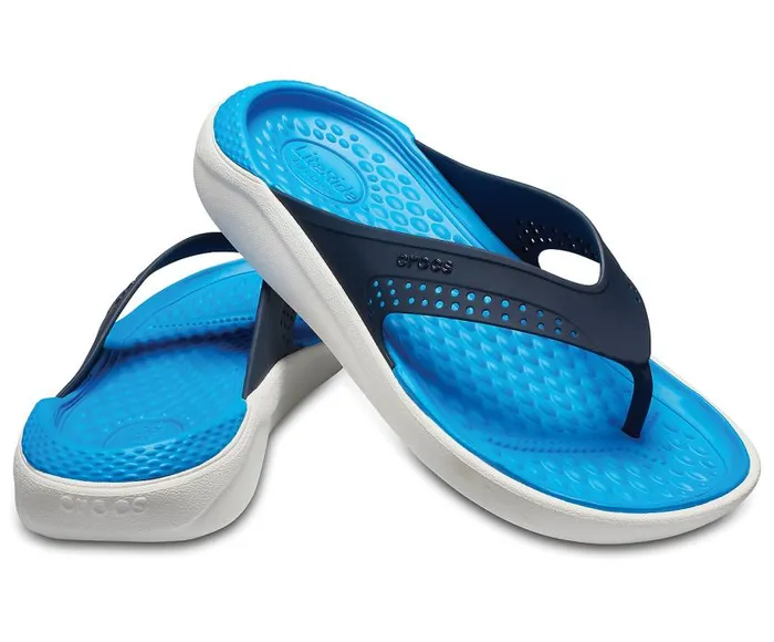 Crocs Sandals LiteRide Flip Navy White 8211 WomenMen