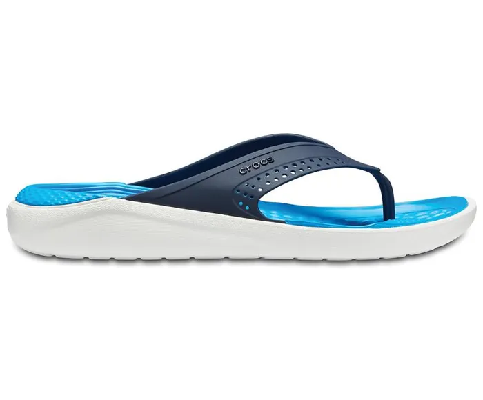 Crocs Sandals LiteRide Flip Navy White 8211 WomenMen