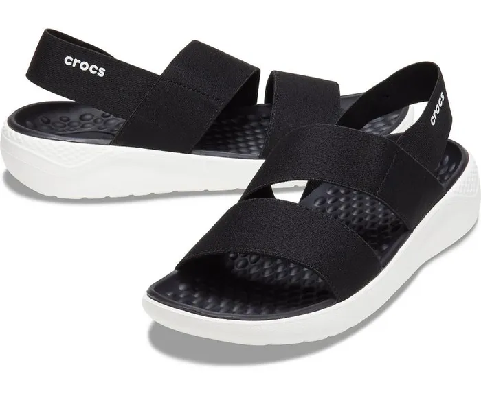 Crocs Sandals LiteRide Stretch Sandal Black White 8211 Women