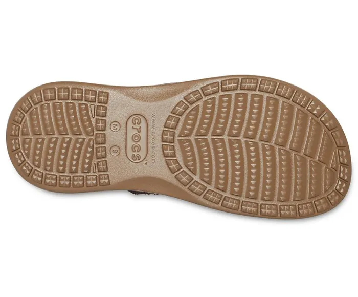 Crocs Sandals Santa Cruz Canvas Flip Espresso Khaki 8211 Men