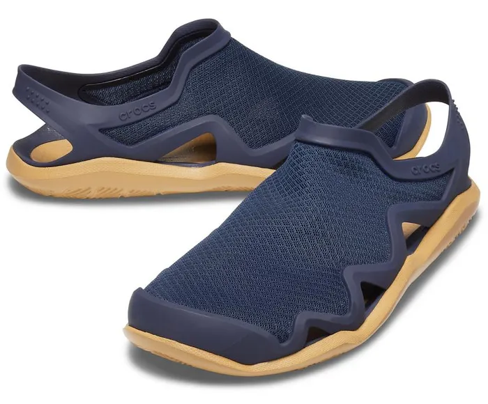 Crocs Sandals Swiftwater Mesh Wave Navy Tan 8211 Men