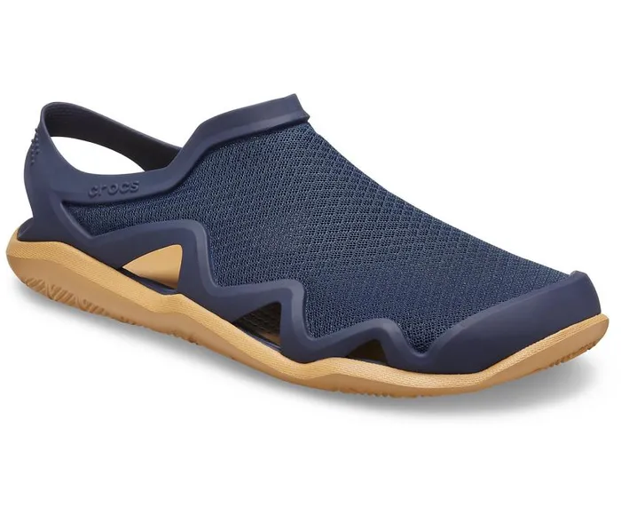Crocs Sandals Swiftwater Mesh Wave Navy Tan 8211 Men