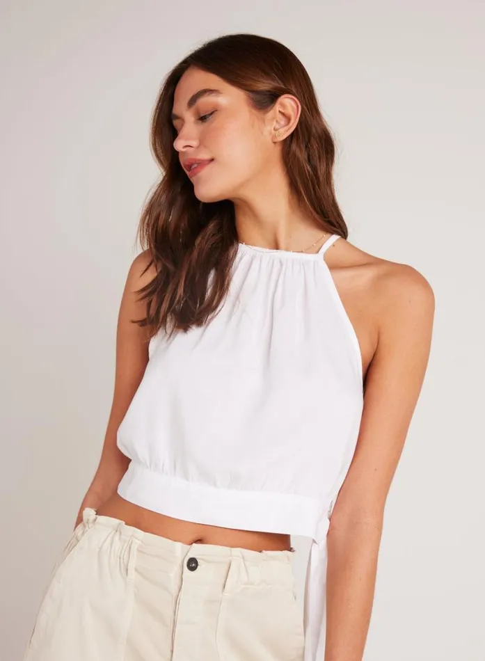 Cropped Side Tie Halter 8211 White Women Bella Dahl Sleeveless