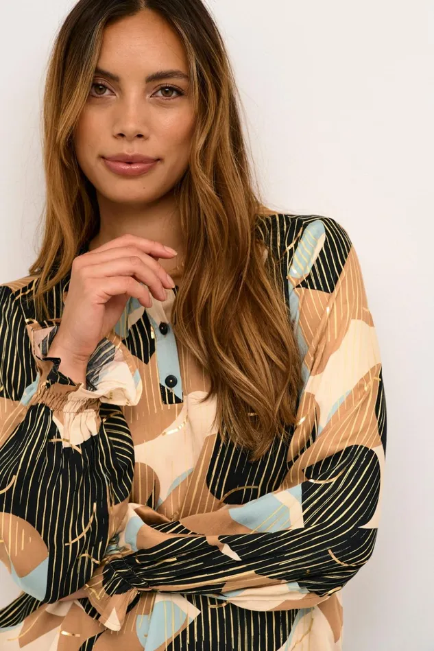 CULTURE Blouses CUhelena Blouse Green Milieu Abstract 8211 Women