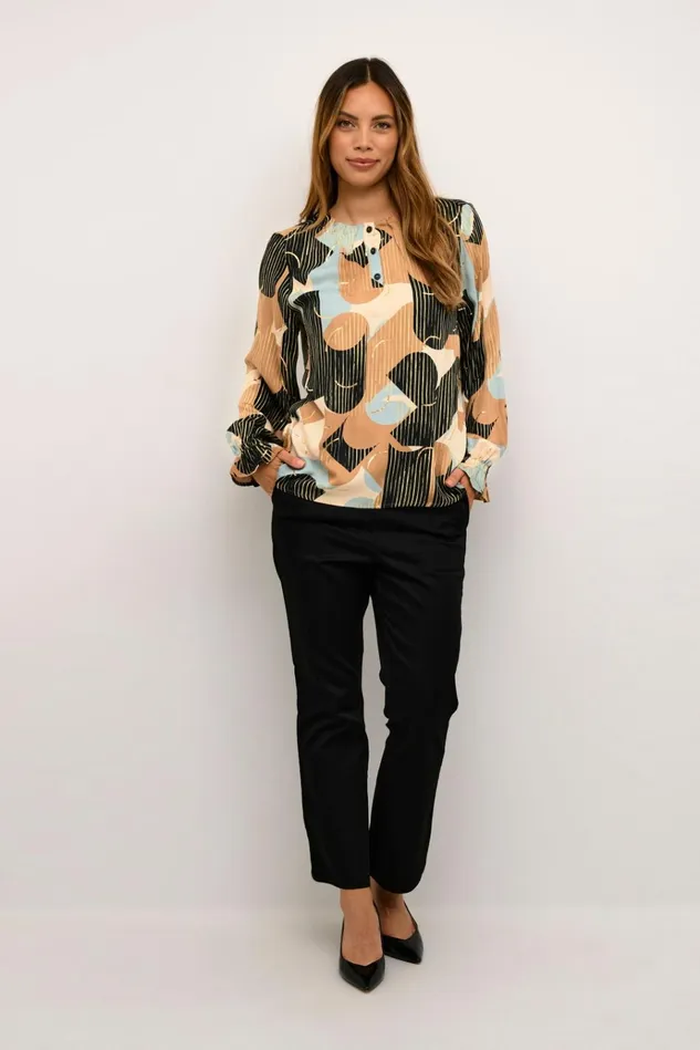 CULTURE Blouses CUhelena Blouse Green Milieu Abstract 8211 Women