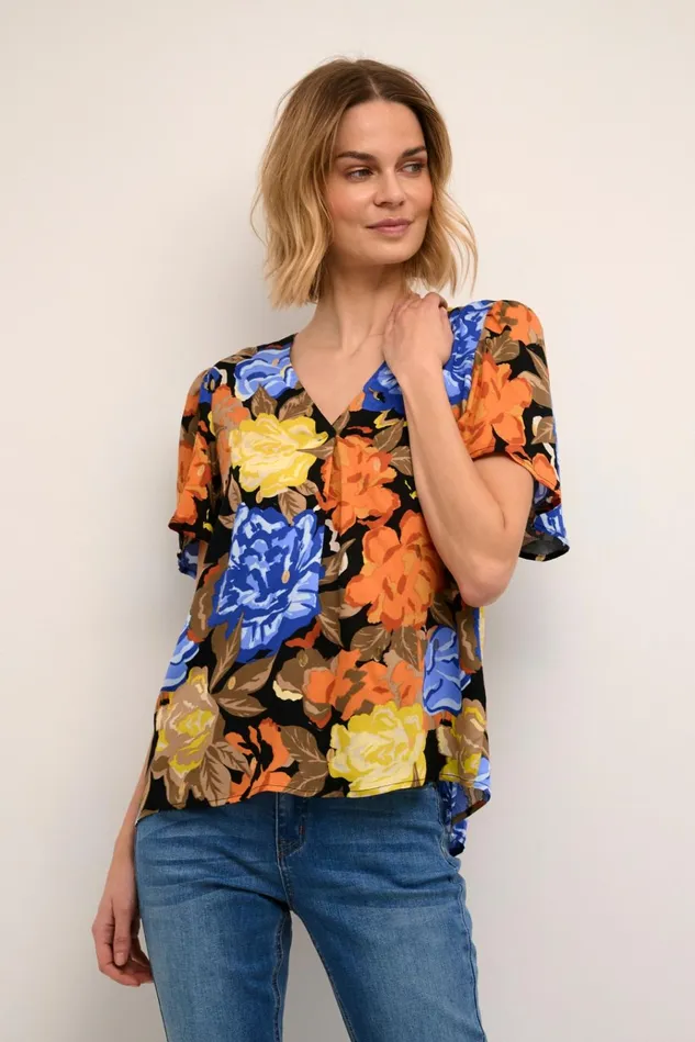 CULTURE Blouses CUvirna Blouse With Short Sleeves Celery 8211 Women