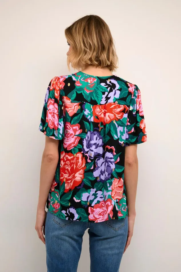 CULTURE Blouses CUvirna Blouse With Short Sleeves Violet Tulip 8211 Women