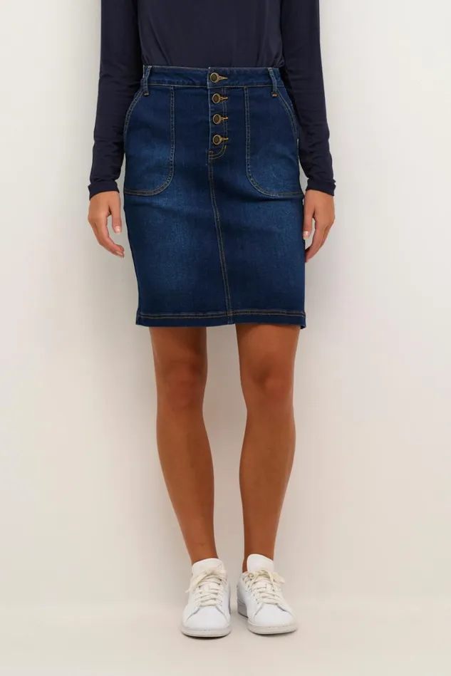 CULTURE Denim Styles CUbriana Denim Skirt Dark Blue Wash 8211 Women