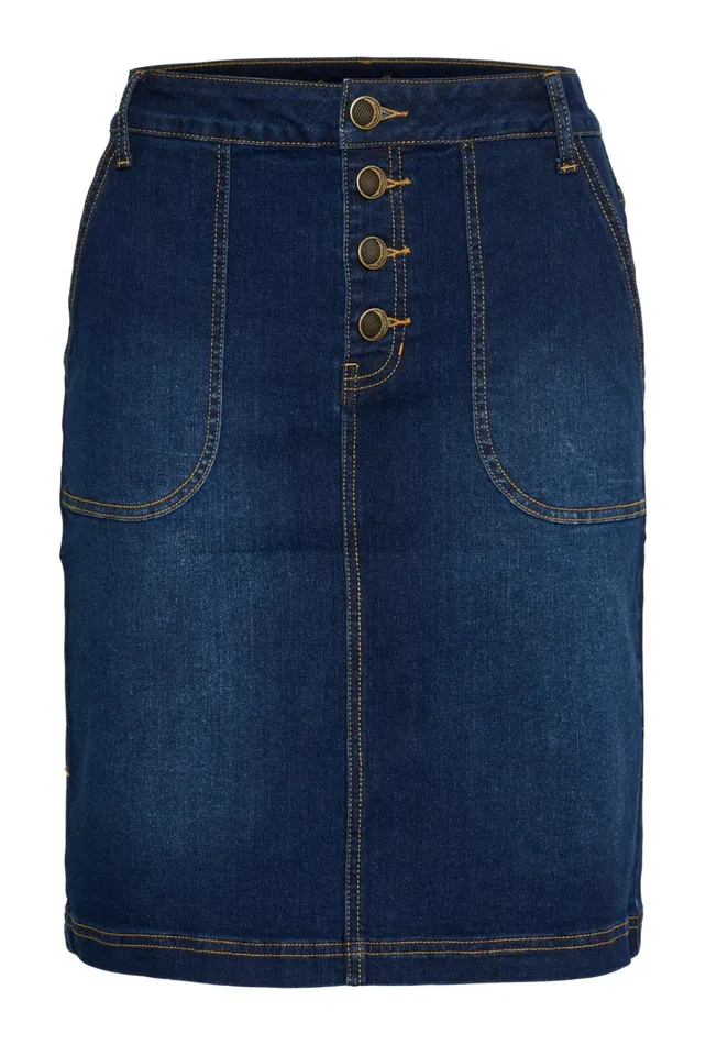 CULTURE Denim Styles CUbriana Denim Skirt Dark Blue Wash 8211 Women