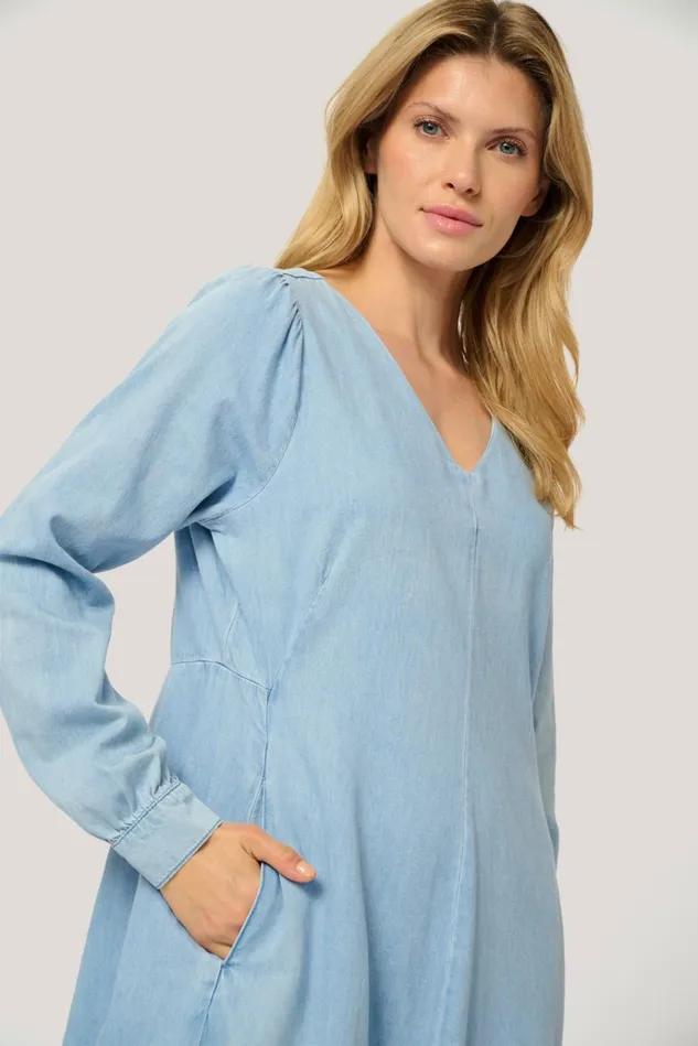 CULTURE Denim Styles CUlivie Dress Light Blue Wash 8211 Women