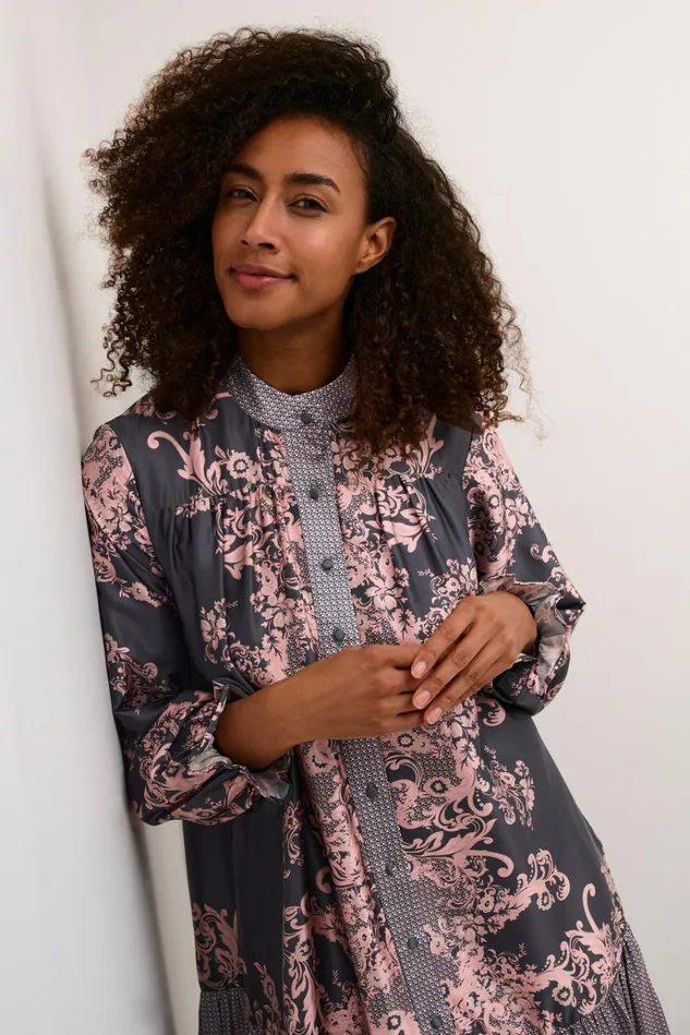 CULTURE Dresses CUarina Dress Gray Graphic 8211 Women