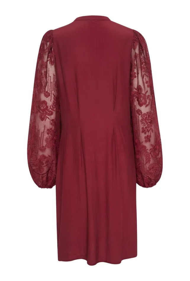 CULTURE Dresses CUasmine Dress With Lace Sleeves Winetasting 8211 Women