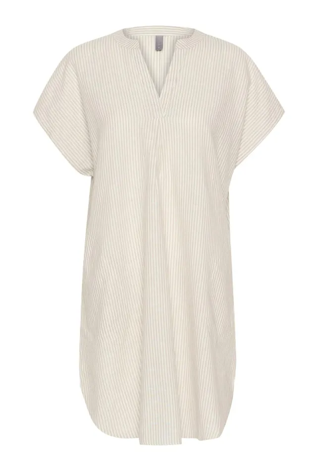 CULTURE Dresses CUazemina Linen Dress Sandwhite Stripe 8211 Women