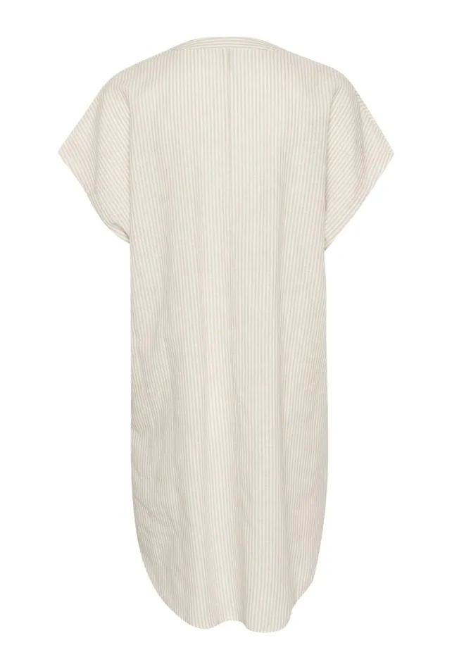CULTURE Dresses CUazemina Linen Dress Sandwhite Stripe 8211 Women