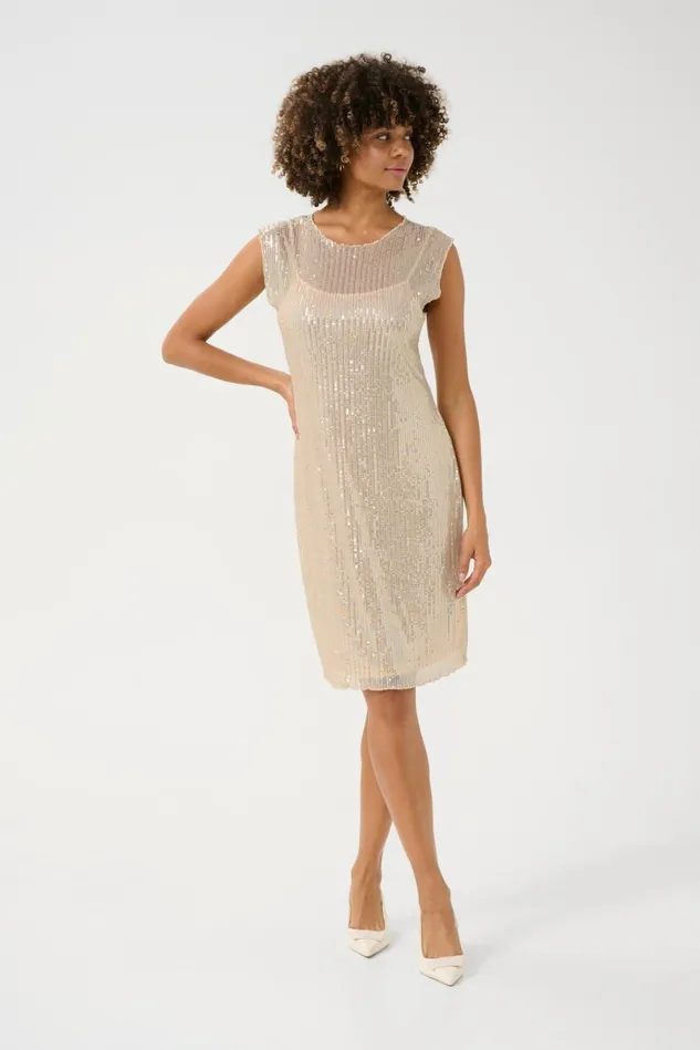 CULTURE Dresses CUgiya Sequin Dress Champagne Sequins 8211 Women