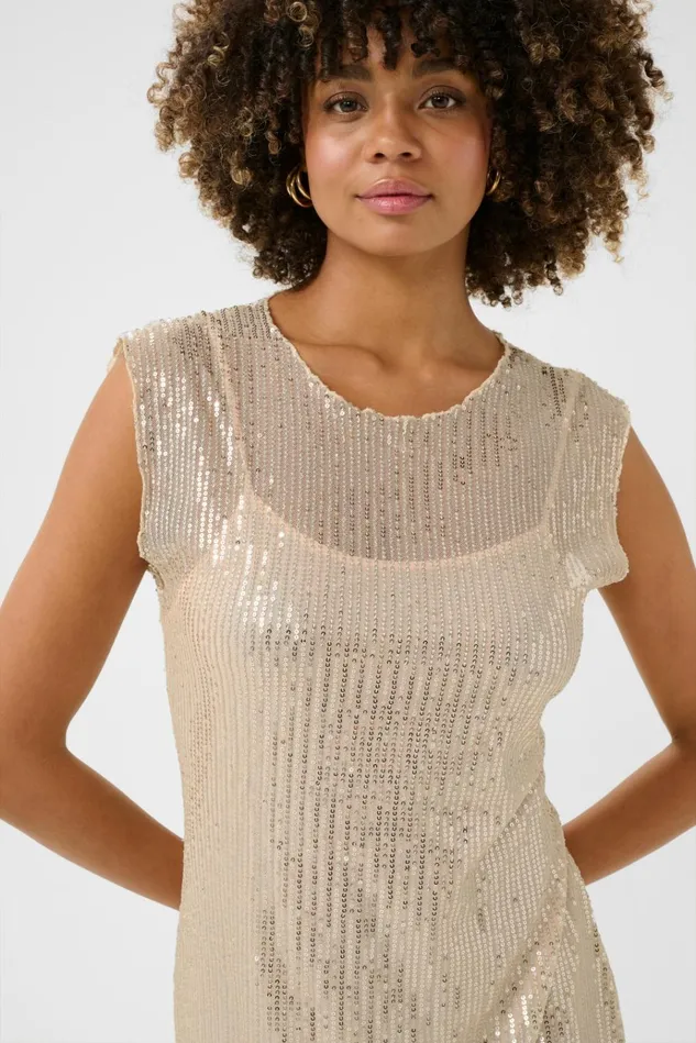 CULTURE Dresses CUgiya Sequin Dress Champagne Sequins 8211 Women