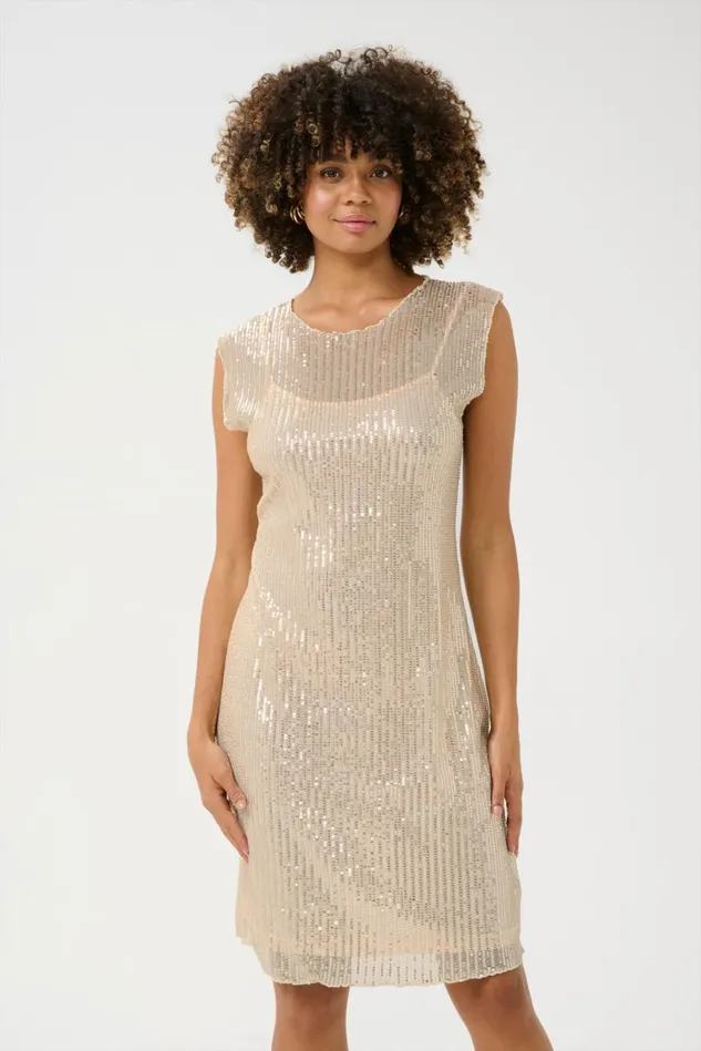 CULTURE Dresses CUgiya Sequin Dress Champagne Sequins 8211 Women