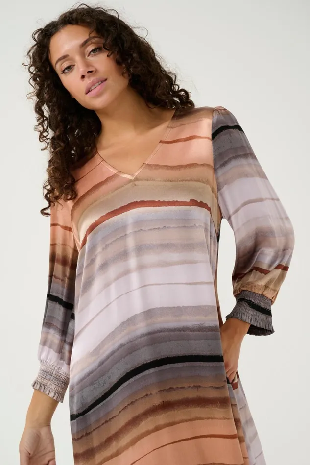 CULTURE Dresses CUibla Dress Rust Stribes 8211 Women