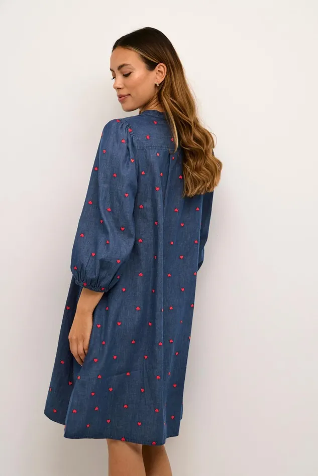 CULTURE Dresses CUmichelle Dress Bluered Hearts 8211 Women