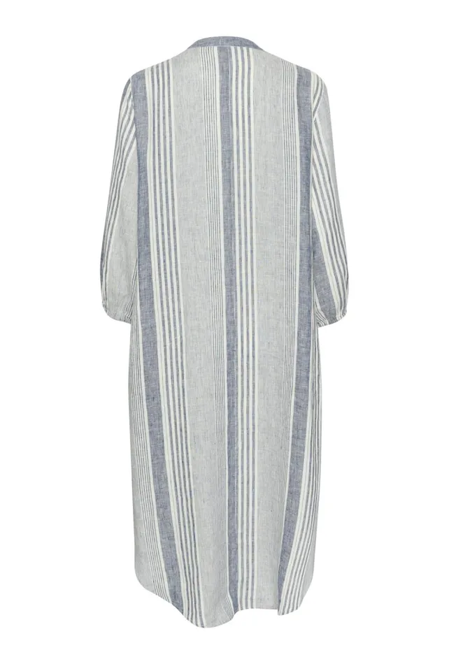 CULTURE Dresses CUmolly Linen Dress Whiteblue Stripe 8211 Women