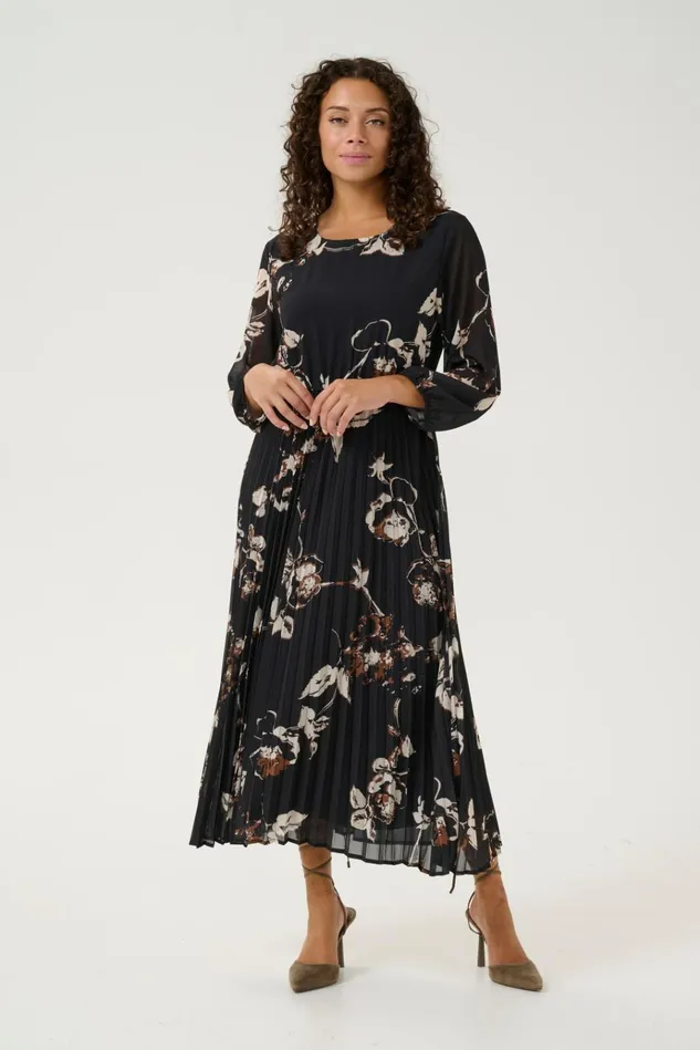 CULTURE Dresses CUriver Dress Brownwhite Floral 8211 Women