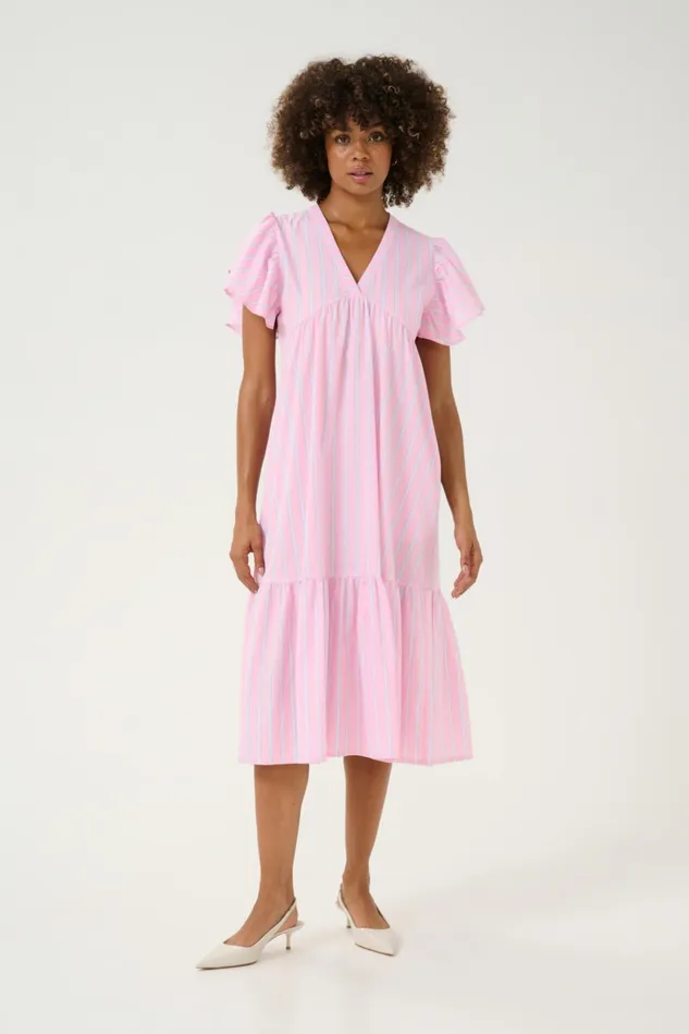 CULTURE Dresses CUvelo Dress Pink Stripe 8211 Women
