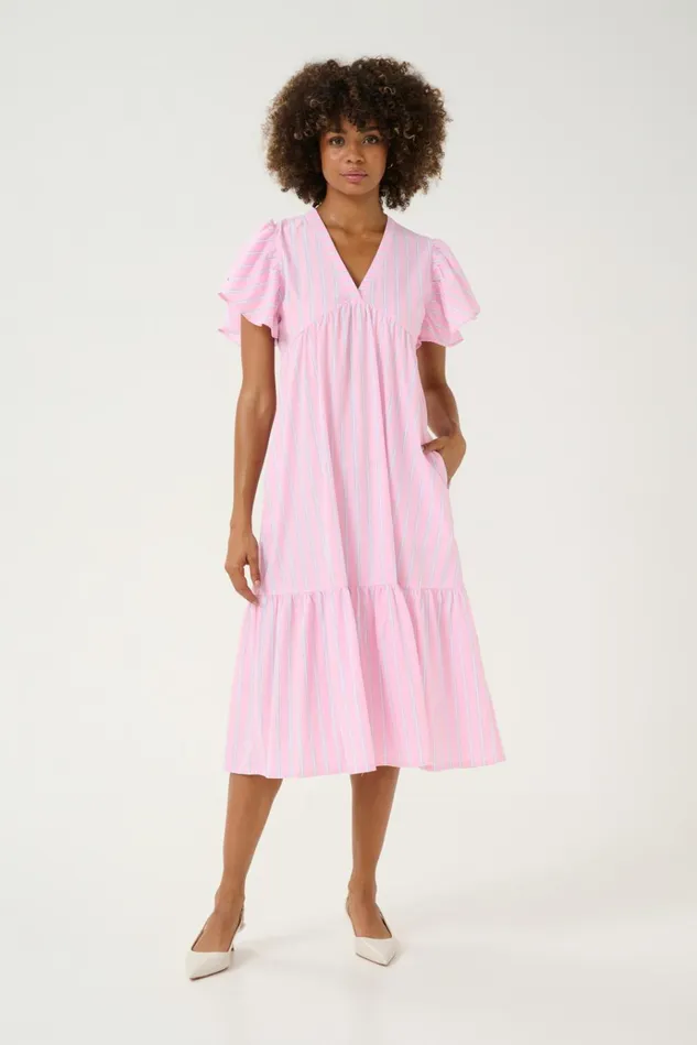 CULTURE Dresses CUvelo Dress Pink Stripe 8211 Women