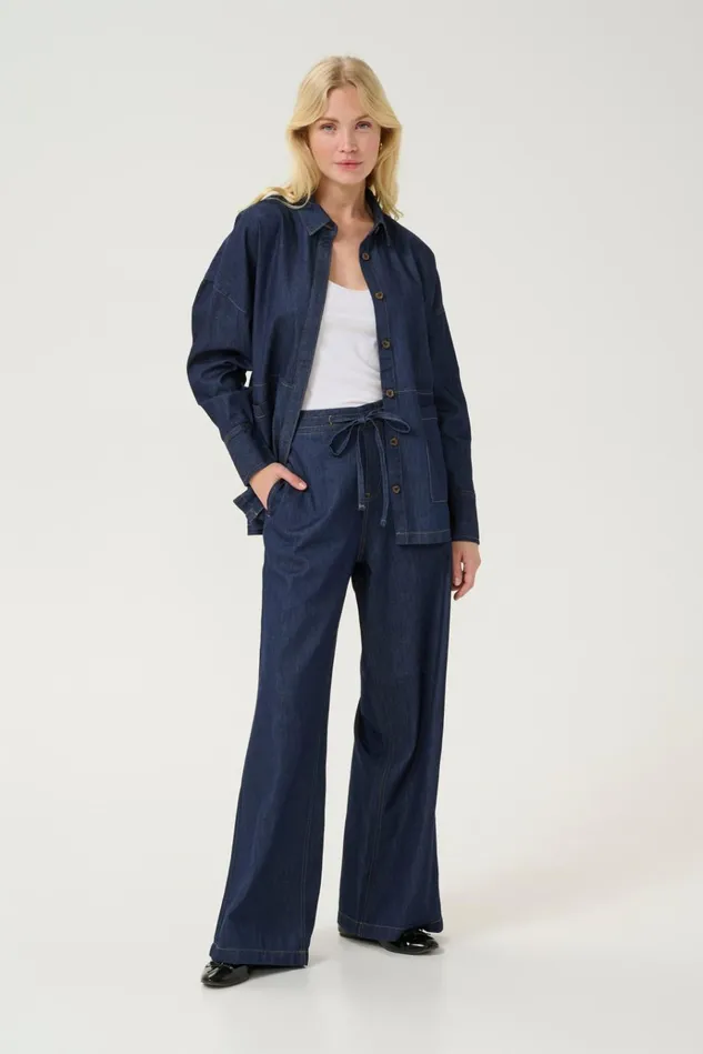 CULTURE Jackets and Coats CUbanjo Jacket With Bell Sleeves Blue Floral 8211 Women