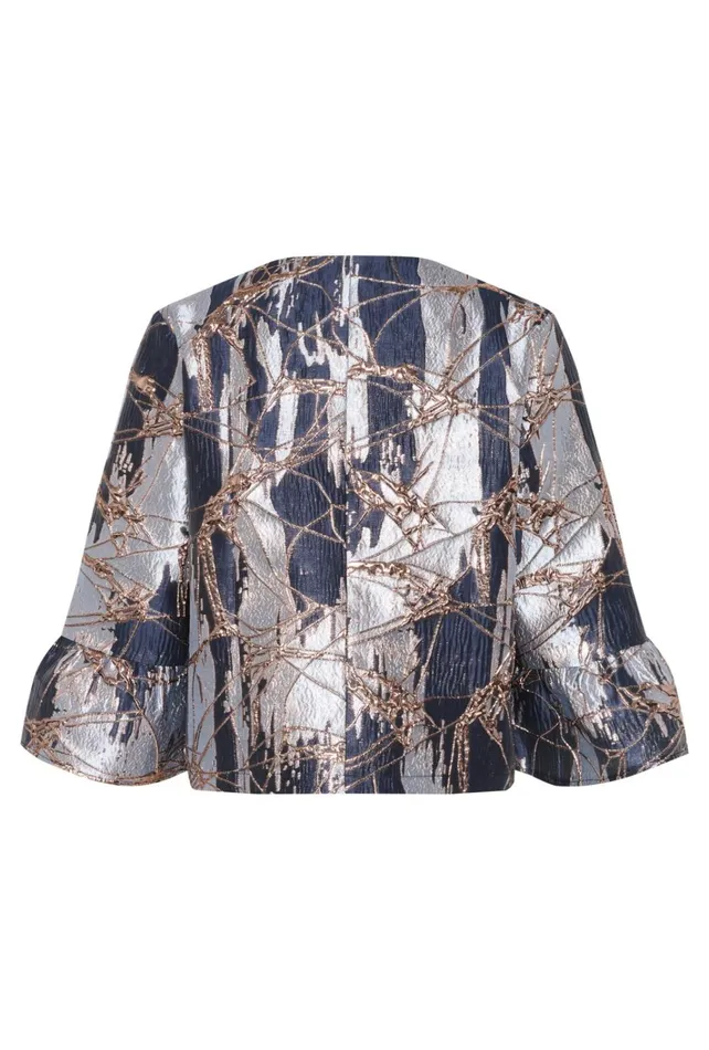 CULTURE Jackets and Coats CUbanjo Jacket With Bell Sleeves Blue Floral 8211 Women