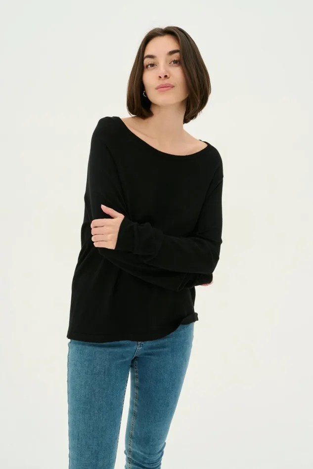 CULTURE Knitwear and Cardigans CUannemarie Knitted Pullover Black 8211 Women