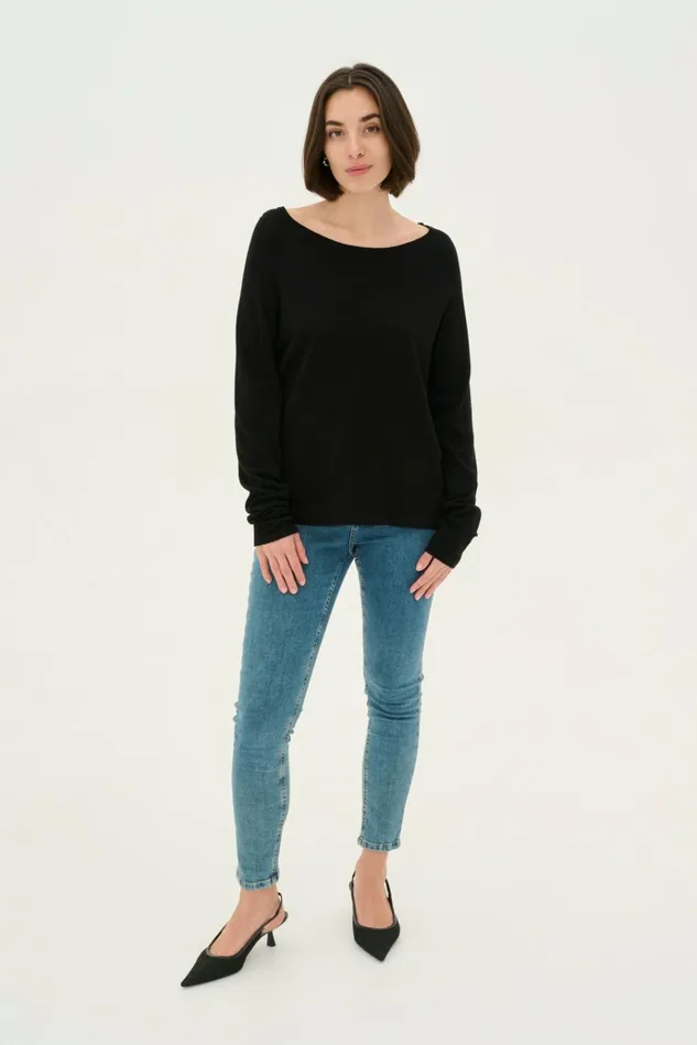 CULTURE Knitwear and Cardigans CUannemarie Knitted Pullover Black 8211 Women