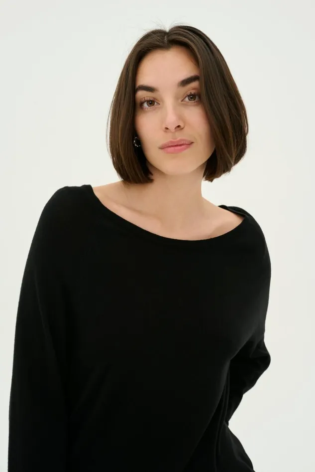 CULTURE Knitwear and Cardigans CUannemarie Knitted Pullover Black 8211 Women