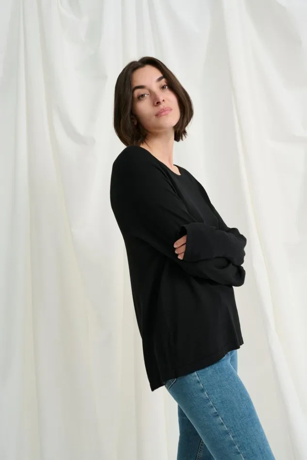 CULTURE Knitwear and Cardigans CUannemarie Knitted Pullover Black 8211 Women