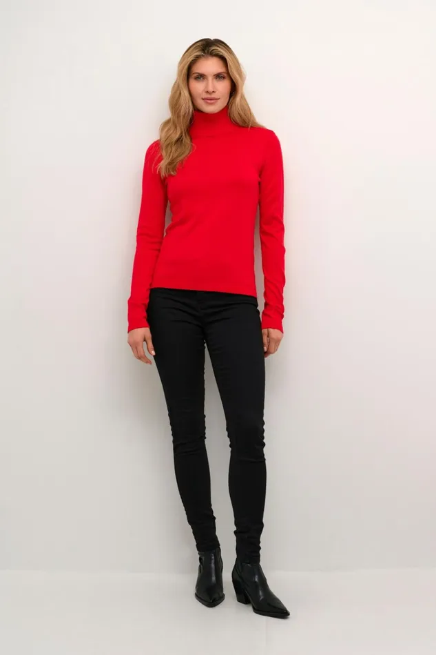 CULTURE Knitwear and Cardigans CUannemarie Pullover Chinese Red Melange 8211 Women