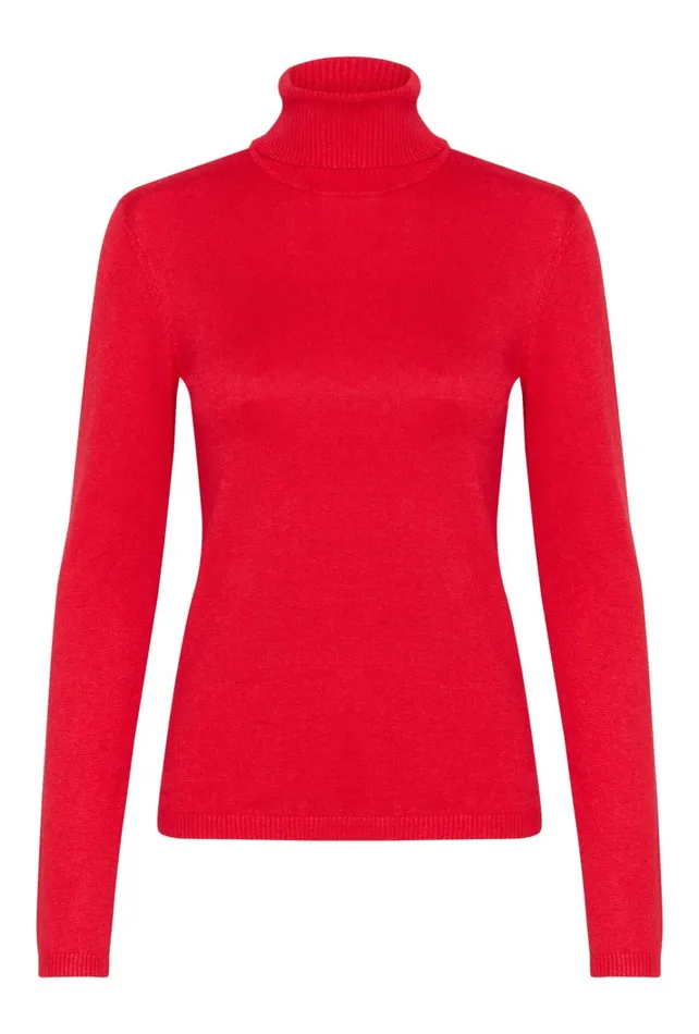 CULTURE Knitwear and Cardigans CUannemarie Pullover Chinese Red Melange 8211 Women