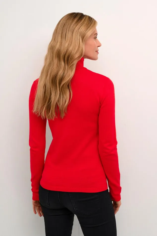 CULTURE Knitwear and Cardigans CUannemarie Pullover Chinese Red Melange 8211 Women