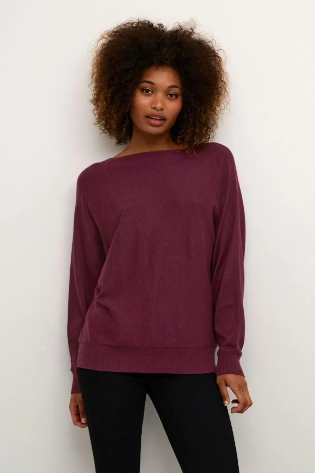 CULTURE Knitwear and Cardigans CUannemarie Pullover Winetasting Melange 8211 Women CULTURE Knitwear and Cardigans CUannemarie Pullover Winetasting Melange 8211 Women