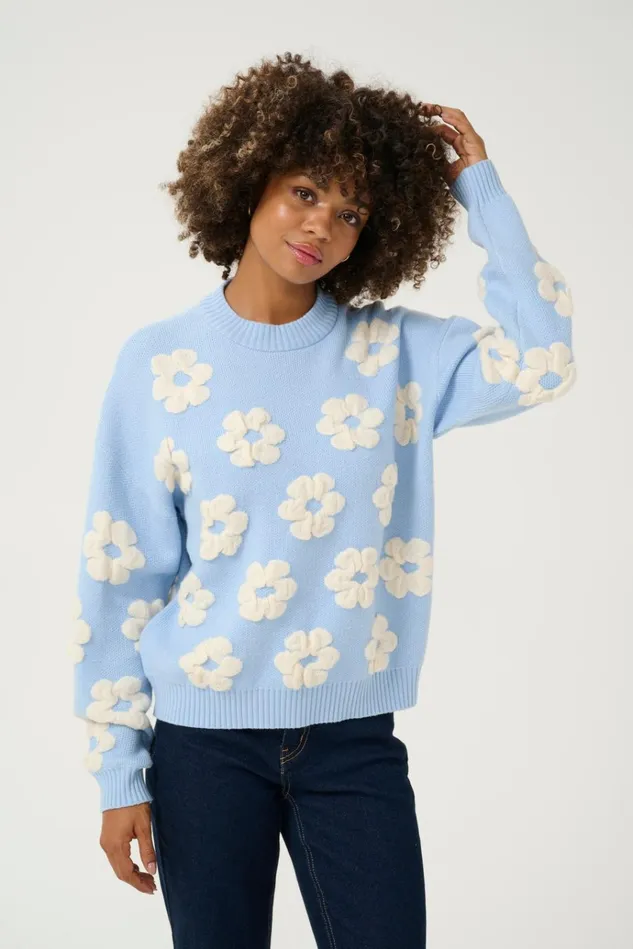 CULTURE Knitwear and Cardigans CUcharla Pullover Cashmere Blue 8211 Women
