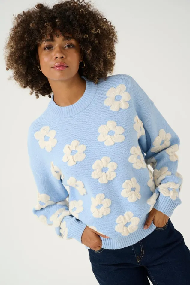 CULTURE Knitwear and Cardigans CUcharla Pullover Cashmere Blue 8211 Women