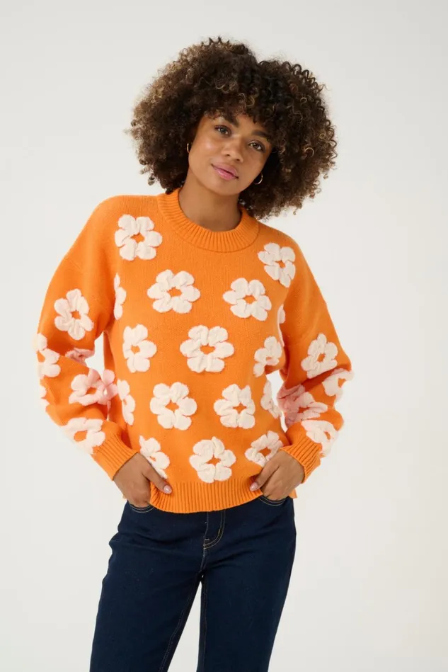 CULTURE Knitwear and Cardigans CUcharla Pullover Russet Orange 8211 Women
