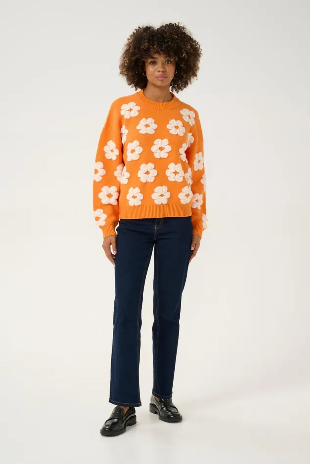 CULTURE Knitwear and Cardigans CUcharla Pullover Russet Orange 8211 Women