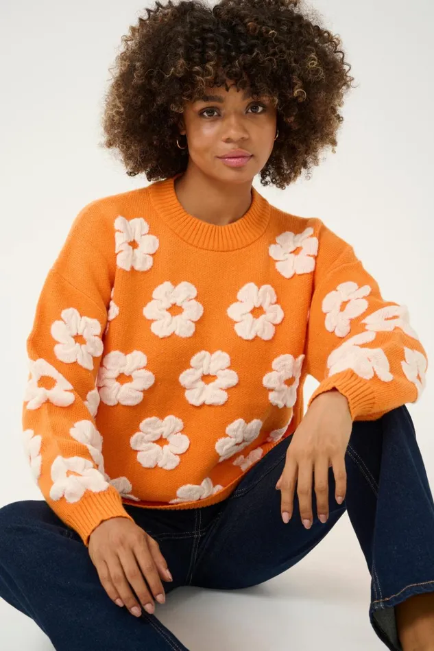 CULTURE Knitwear and Cardigans CUcharla Pullover Russet Orange 8211 Women