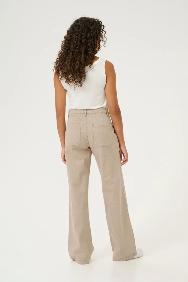 CULTURE Pants CUmilky Trousers Dunewhite Stripe 8211 Women
