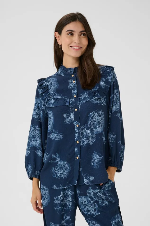 CULTURE Skirts CUalexa Skirt Blue Flower 8211 Women