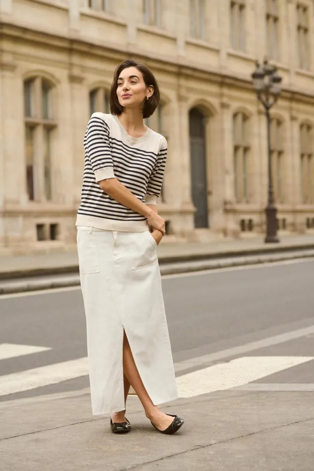 CULTURE Skirts CUreba Denim Skirt Spring Gardenia 8211 Women