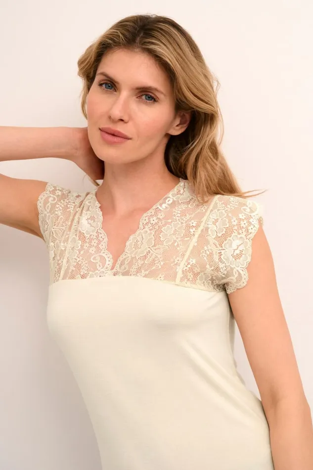 CULTURE Tops and TShirts CUpoppy Top Whitecap 8211 Women