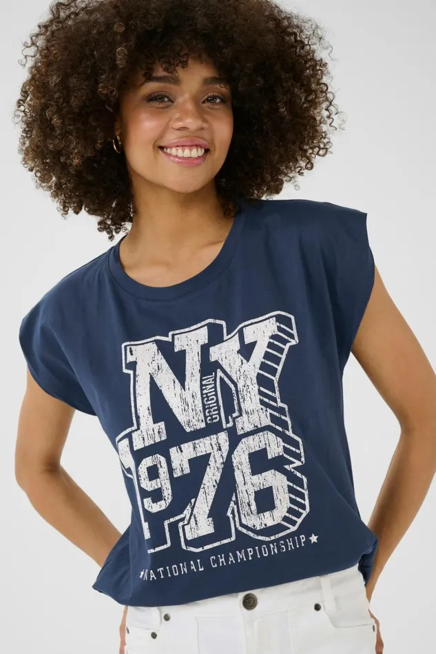 CULTURE Tops and TShirts CUroxy Tshirt Bluewhite 8211 Women