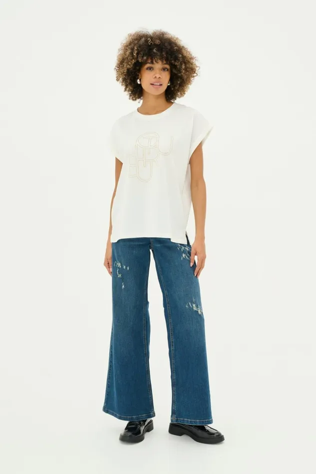 CULTURE Tops and TShirts CUwildam Tshirt Spring Gardenia 8211 Women