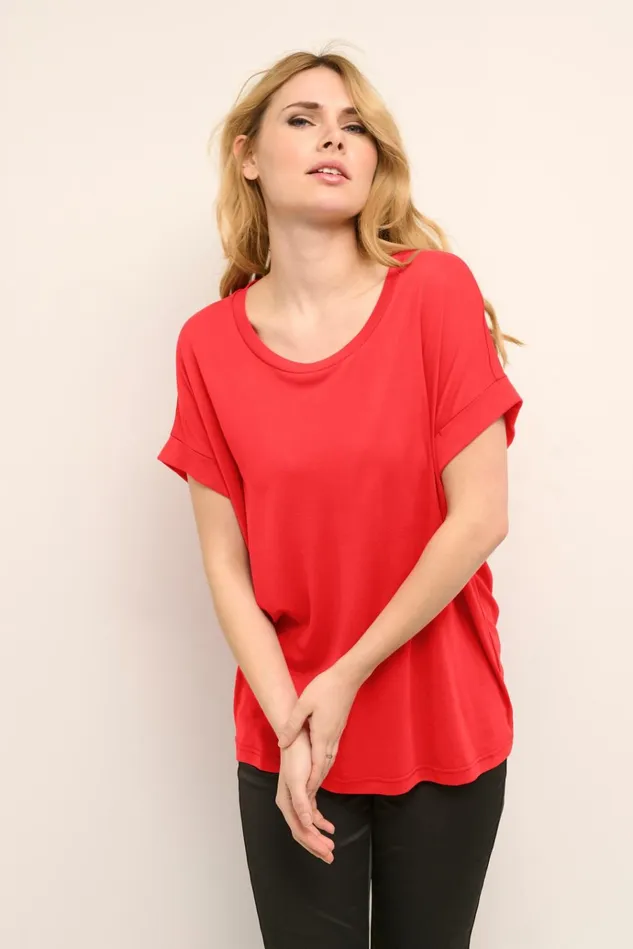 CULTURE Tops and TShirts Kajsa Tshirt Chinese Red 8211 Women