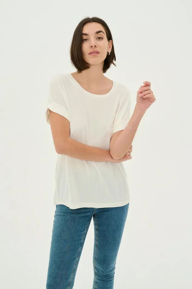CULTURE Tops and TShirts Kajsa Tshirt Spring Gardenia 8211 Women